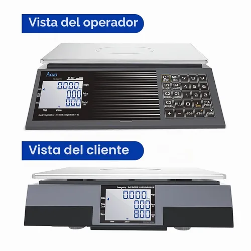 Vista 5 de ACLAS Báscula de computación de precio digital NTEP certificada legal para el comercio 30 libras 0.01 libras Báscula comercial al por menor
