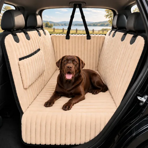 Vista 25 de URPOWER Funda de asiento de coche para perro, hamaca impermeable para Todo negro