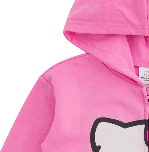 Vista 3 de Hello Kitty - Sudadera con capucha y cremallera para bebés, niños pequeños y niñas rosado (Blush Pink)