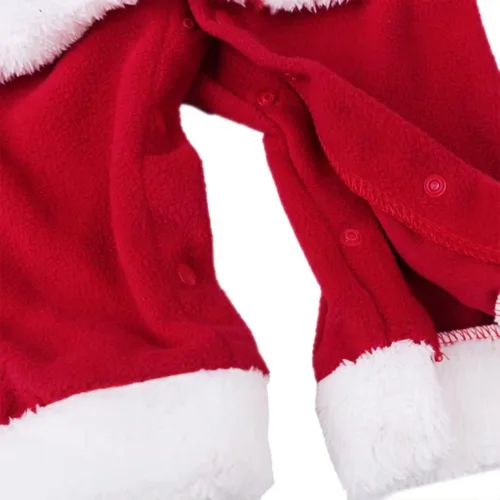 Vista 6 de OLLULL Disfraces de Papá Noel para bebé, 4 piezas, unisex, trajes de Navidad para niñas (2-6 meses)