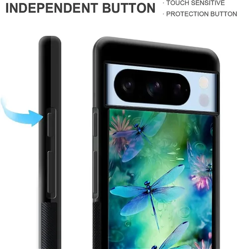 Vista 649 de Compatible con Google Pixel 4A 5G Mobile Case Creative Acrylic Panel trasero Silicona Protección Grip especialmente diseñado para Google Pixel 4A 5G