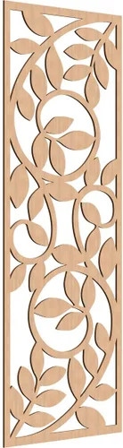 Vista 87 de 9 3/8"W x 24 3/8"H x 1/4"T Utica Decorativo Fretwork Madera Paneles de Pared, Abedul