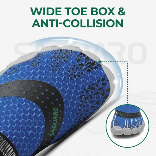 Vista 5 de SAGUARO Zapatos de agua para hombre y mujer, secado rápido, para natación, surf, playa, kayak, zapatos descalzos, puntera ancha