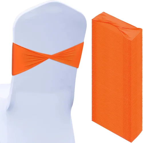 Vista 9 de Kinlop 50 Piezas Bandas de Spandex para Sillas Lazos Bandas para Sillas Bandas Deslizantes para Fundas Bandas Elásticas Lazos Sin Hebilla Azul