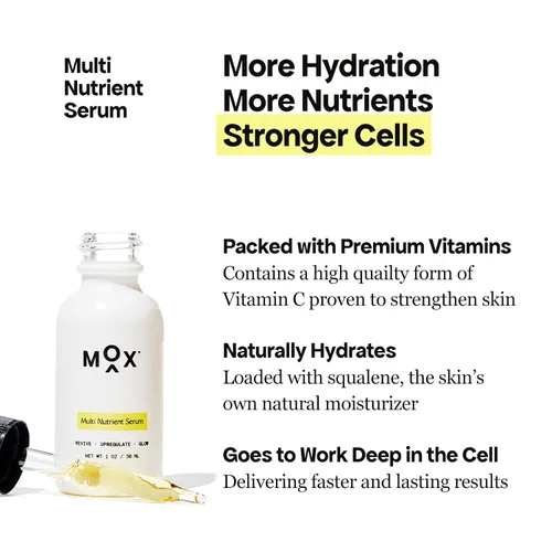 Vista 4 de MOX Juego de iniciación para el cuidado de la piel para hombre (juego de 2 piezas) Incluye limpiador facial exfoliante de menta + suero hidratante