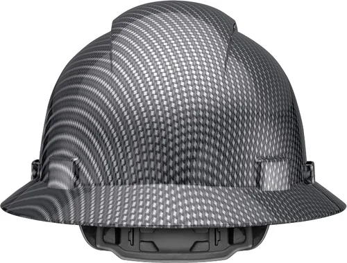 Vista 7 de Casco de seguridad con diseño de fibra de carbono y ala completa Pyramex, ajustable, tienda Acerpal