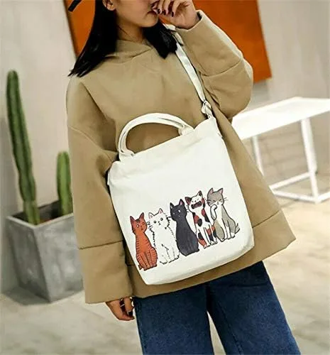 Vista 5 de Bolso de mano para mujer, diseño de gatos de la suerte