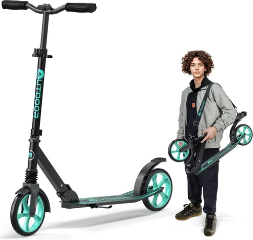 Vista 11 de Patinete Cruiser para exteriores a partir de 6 años, para niños, adolescentes y adultos, carga máxima de 250 libras, plegable, ruedas de 8 pulgadas