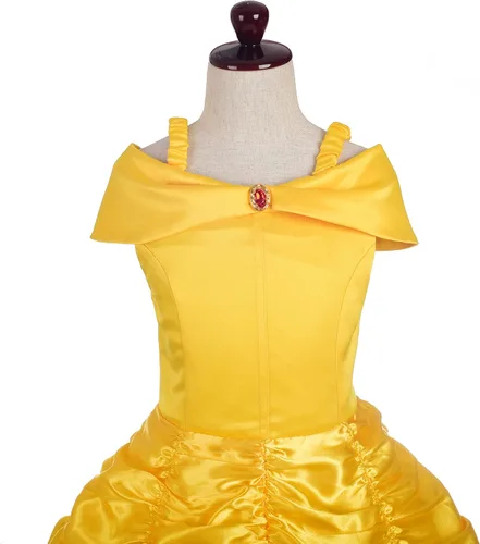 Vista 4 de Dressy Daisy Girls' Princess Yellow Gold Ball Gown Birthday Party Fancy Dress Up Halloween Costume Size 18M-12