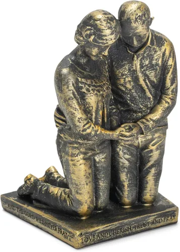 Vista 10 de Dicksons Llamada a Rezar Manos Rezando 12,7 x 8,3 cm Resina Piedra Figura de Mesa en Tono Bronce Antiguo