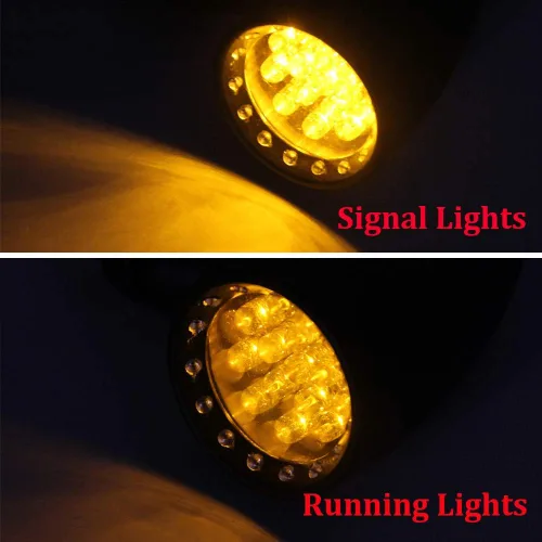 Vista 6 de MISS MOLY Bobber Cafe - Luz trasera LED para motocicleta, luz intermitente de freno color ámbar