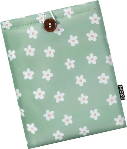 Vista 9 de MoKo Funda protectora acolchada bordada de margaritas de 6-7 pulgadas para Kindle Colorsoft Signature Edition 2024 de 7 pulgadas, Kindle Beige