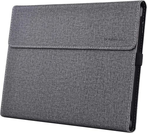 Vista 8 de Funda para Surface Pro 8 de 13 pulgadas 2021, compatible con teclado tipo y soporte, funda de piel sintética de alta calidad con múltiples ángulos