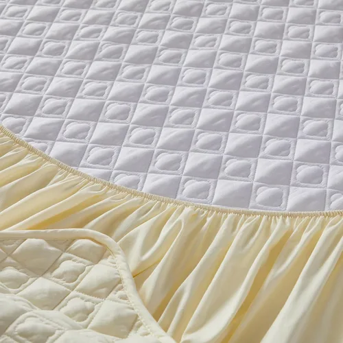 Vista 4 de ZIQINPSQ Sábana bajera amarilla tamaño twin, sábana bajera de bolsillo profundo, cálida para invierno, transpirable, antideslizante, perfecta