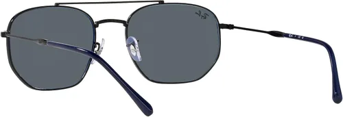 Vista 6 de Ray-Ban Gafas de sol unisex con montura dorada, lentes marrones, 2.126 in