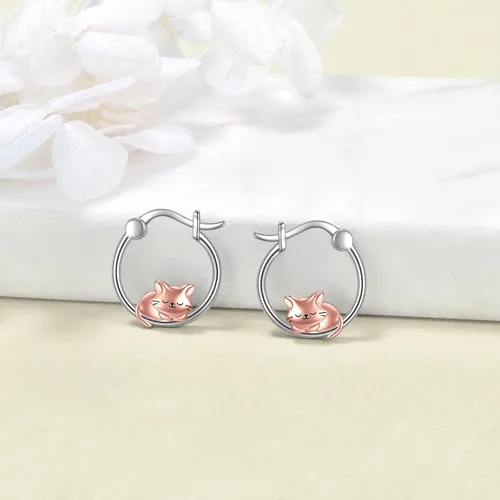 Vista 83 de VONALA Bonitos aretes de aro de plata de ley 925, regalos de cumpleaños para mujer