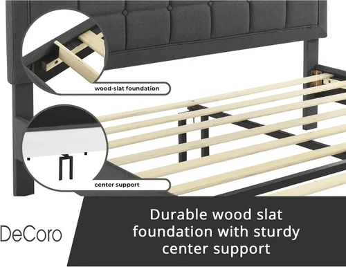 Vista 7 de Classic Brands Mornington - Base de cama y cabecera tapizadas
