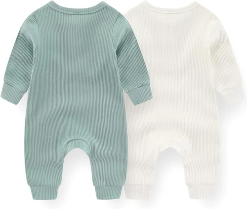 Vista 43 de ZAV Mono de manga larga unisex para bebé, niño y niña, 2
