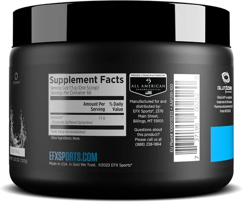 Vista 8 de EFX Sports Training Ground Glutazorb Powder Suplemento de glutamina altamente concentrado, pH correcto, digestión y apoyo inmunológico, 66