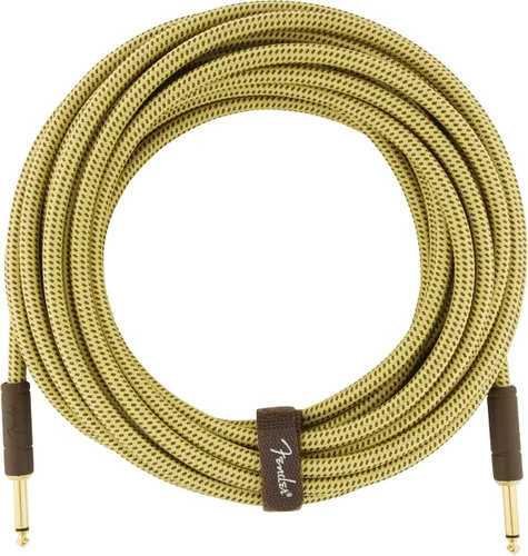 Vista 3 de Fender Cable de instrumentos de la serie Deluxe, recto/recto, Tweed, 18.6 pies