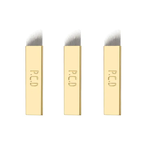 Vista 8 de PCD Microblade Needle, nuevo tatuaje de estrella, 50 piezas, PCD, 12 en forma de U, maquillaje permanente, agujas de microblading de cejas manuales