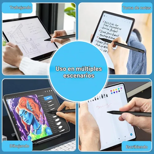 Vista 5 de Lápiz óptico activo para tableta Samsung Galaxy A9 A8 A7, punta de punta de punta de plástico con lápiz de dibujo preciso y preciso compatible