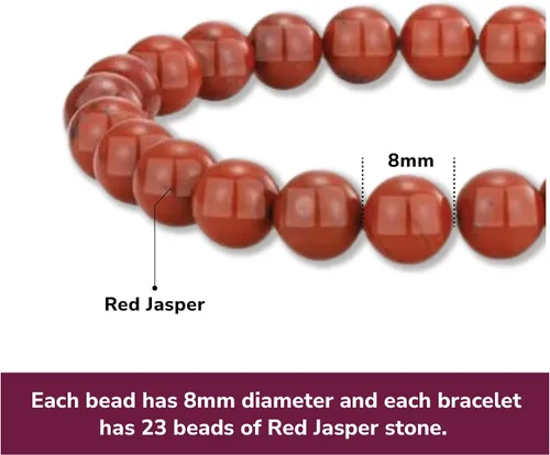 Vista 110 de Crystal Vibe Pulseras de cuentas de 0.315 in para mujeres y hombres, pulseras de cristal con piedras preciosas naturales, tamaño elástico ajustable