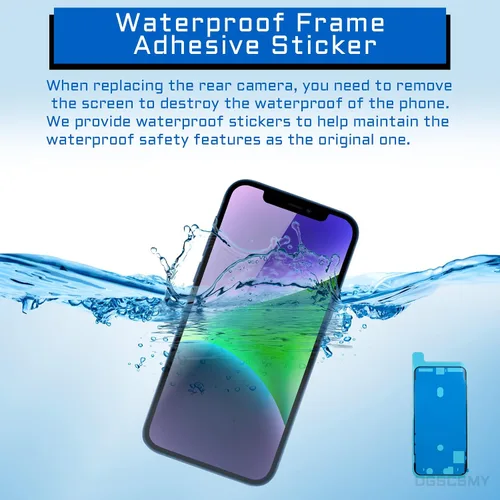 Vista 6 de Para iPhone 12 Cámara Trasera Reemplazo OEM Módulo 12MP Lente Trasera Principal Piezas con Lente Ultra Amplia Lente OIS HDR Fotos 4K Video Flex