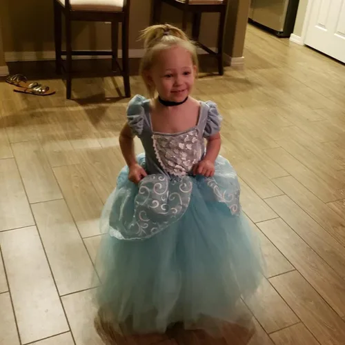 Vista 7 de JWZWJ Fancy Cinderella Princess Dress Costume Puff Sleeve Halloween Birthady Party Cosplay for Girls 2-11T