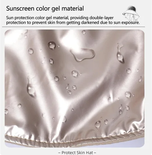 Vista 10 de Sombreros de sol de ala ancha para mujer con cubierta de cuello chal transpirable protección UV verano playa pesca gorra
