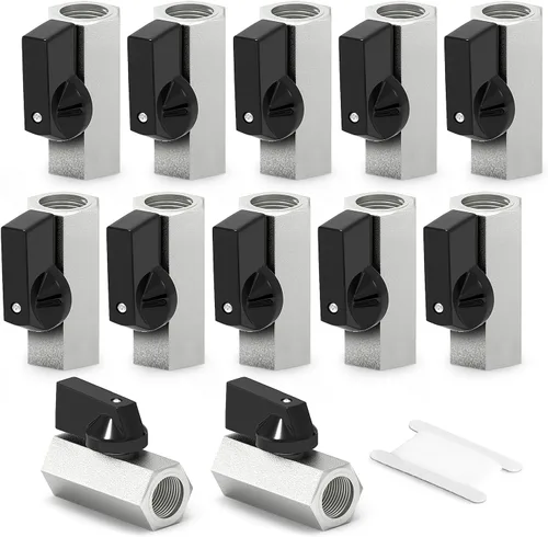 Vista 15 de GASHER 12PCS Mini válvula de bola de latón interruptor apagado, 1/2 pulgada hembra x 1/2 pulgada rosca hembra tubería