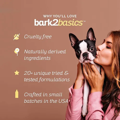 Vista 5 de Bark2Basics Limpiador de oídos para perros, 16 onzas, totalmente natural, hamamelis, base suave de aloe vera y extracto de manzanilla, rompe a