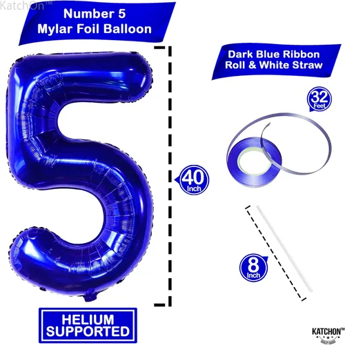 Vista 692 de KatchOn Globo negro del número 1 de 40 pulgadas, globo de feliz cumpleaños Large Mylar Number One Balloon for 1st Birthday Decorations, Foil