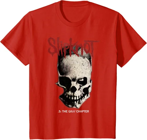 Vista 6 de Slipknot Tribal Calavera playera, niños 12, Rojo