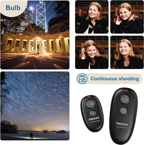 Vista 3 de PHOLSY Obturador remoto inalámbrico C6 compatible con Canon R8 R100 R7 R6 90D 250D 200D 850D SX50HS; para Olympus OM-1 EM1X EM1-II EM1-III EM5-III