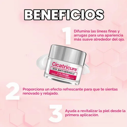 Vista 2 de CICATRICURE Crema Antiarrugas Contorno de Ojos 0.3 oz