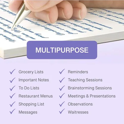 Vista 5 de Blocs de notas – Blocs de memos – Cuadernos de notas – Blocs para escribir – ¡10 paquetes con 50 hojas cada uno!