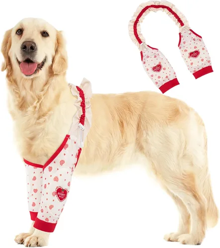 Vista 8 de Coppthinktu - Protector de codo de perro para callos, coderas ajustables