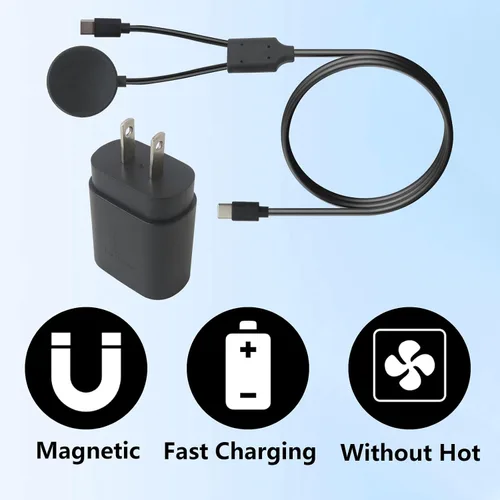 Vista 5 de Latest for Samsung Watch & Phone Charger for Galaxy Watch 8 Classic and for Galaxy S20 FE, 25W Fast Charge