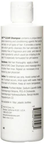 Vista 2 de DHS - Champú transparente para limpieza diaria de cabello y champú, 8 onzas líquidas