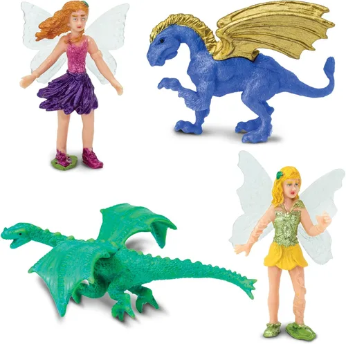Vista 5 de Safari Ltd. Figuras de Super Toob de hadas y dragones, figuras detalladas de plástico en miniatura, juego de juguetes de fantasía para niños, niñas