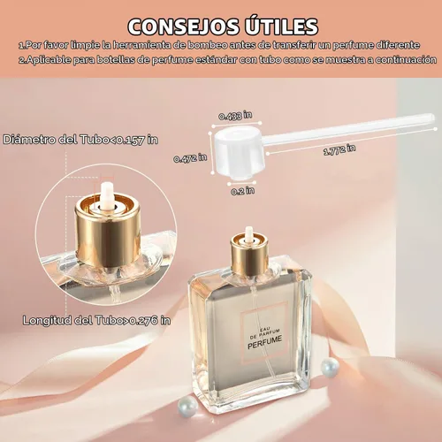 Vista 3 de Boao - Atomizador de perfume de 0.2 fl oz con herramienta de llenado de bomba, perfume de colonia a granel