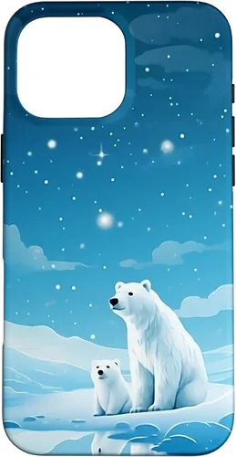 Vista 19 de Polar Bear, Arctic North Pole, Alaska Snow, Cute Polar Bears Case for iPhone 17