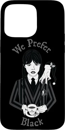 Vista 31 de iPhone 16 Wednesday We Prefer Black - Funda navideña