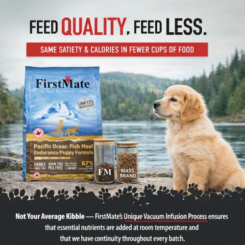 Vista 5 de FirstMate Pet Foods Alimento seco para perros – Ingrediente limitado Comida de pescado del Océano Pacífico, fórmula de resistencia/cachorro – Receta