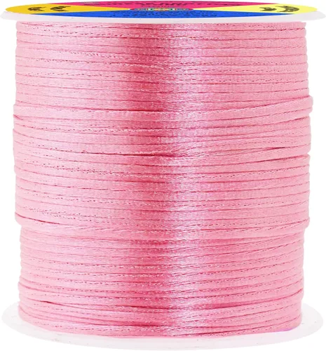 Vista 37 de Mandala Crafts Cordón de satén de cola de rattail de 0.02 in para nudos chinos de macramé