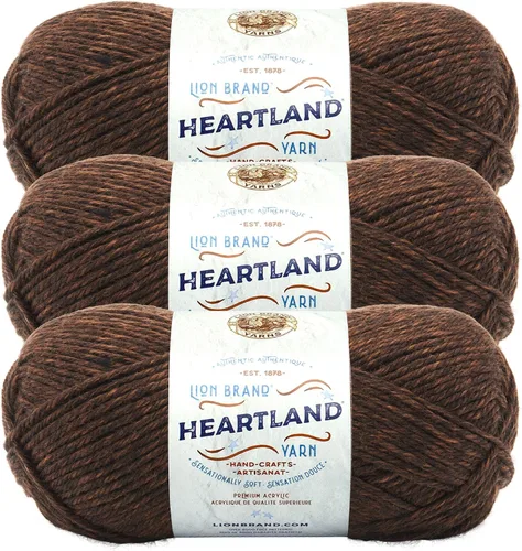 Vista 61 de Lion Brand Yarn Heartland Yarn, Hilo de Peso Medio para Tejer, Ganchillo y Manualidades, 1 Paquete, Great Smoky Mountains Grandes Montañas Humeantes