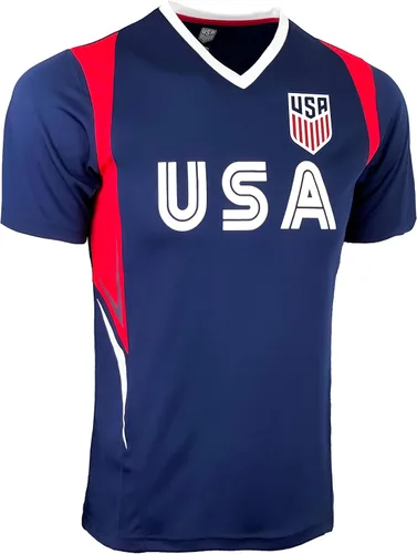 Vista 3 de Icon Sports Camiseta de fútbol para adultos USMNT de la Federación de Fútbol de los Estados Unidos