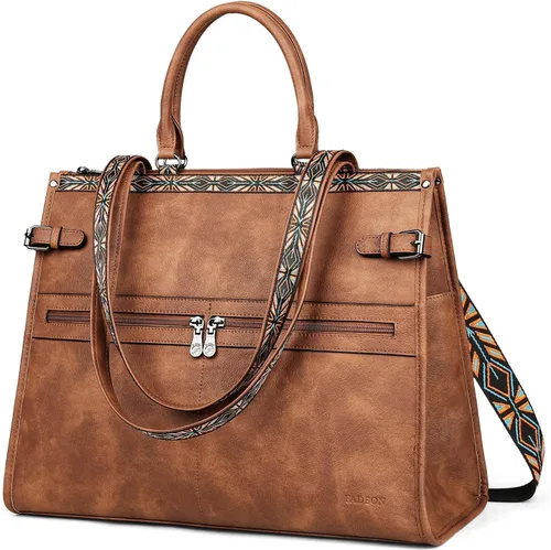 Vista 4 de FADEON Bolsos tipo bandolera y bolso para portátil para mujer Colección Marrón