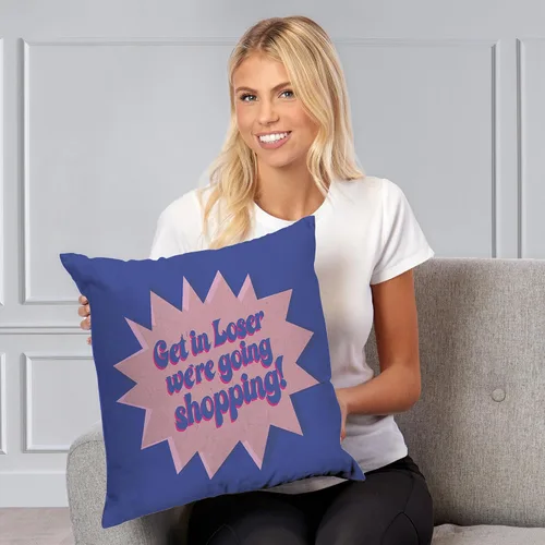 Vista 2 de Northwest Mean Girls - Almohada de 18 x 18 pulgadas, Get in Losers